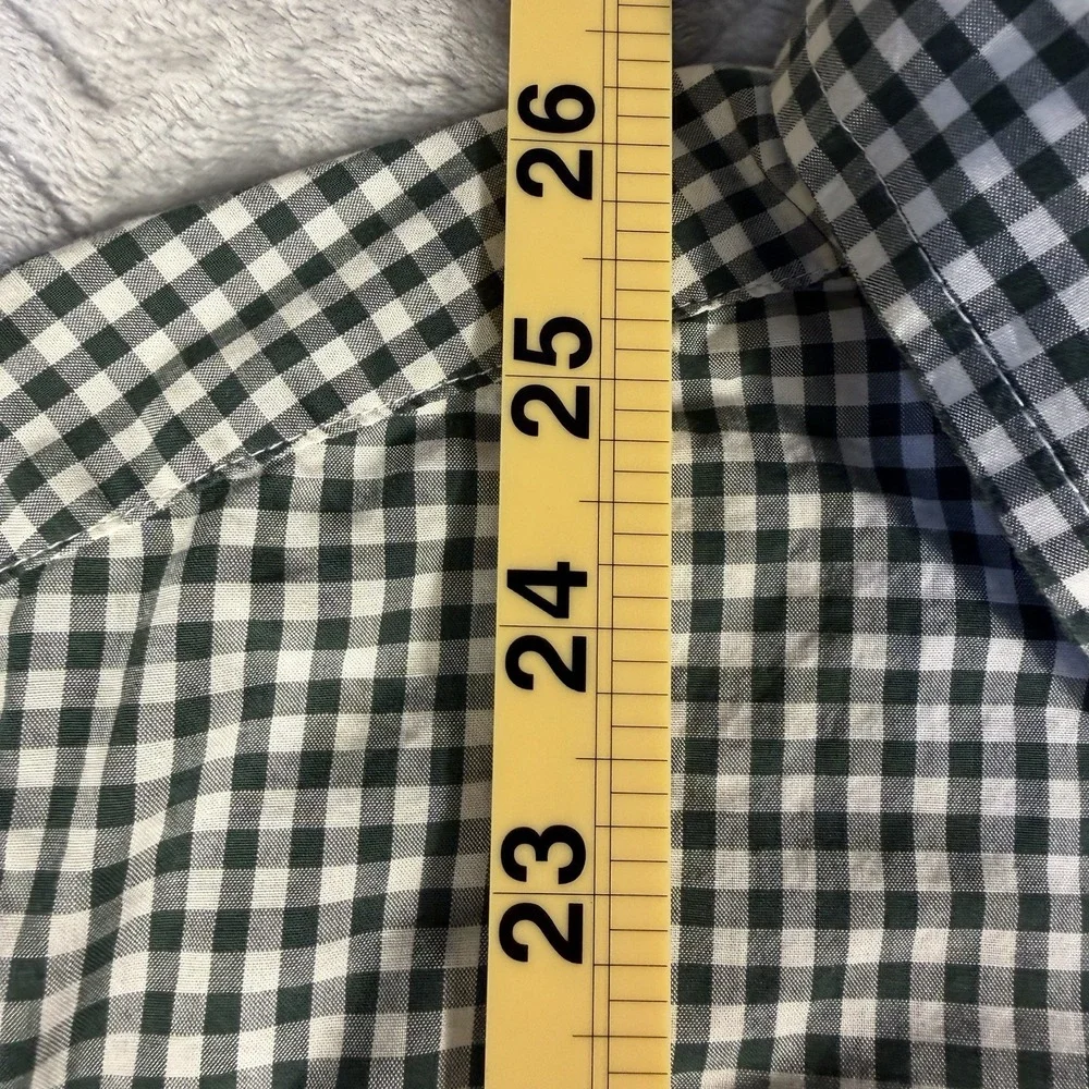 Ralph Lauren Shirt Boys Large 14-16 Green Gingham Button Down Long Sleeve Top